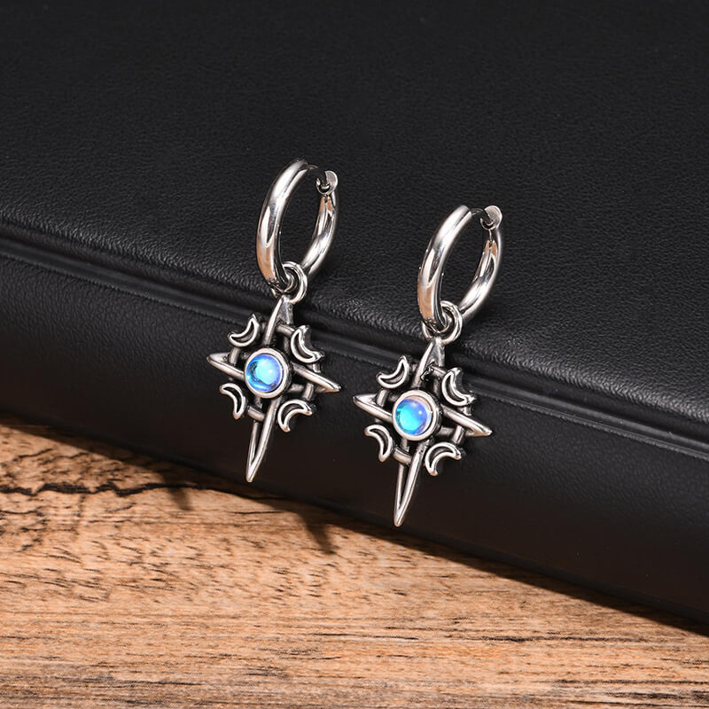 Celtic Knot Moonstone Stainless Steel Earrings