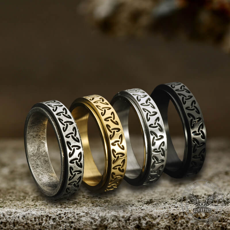 Celtic Knot Stainless Steel Spinner Ring | Gthic.com