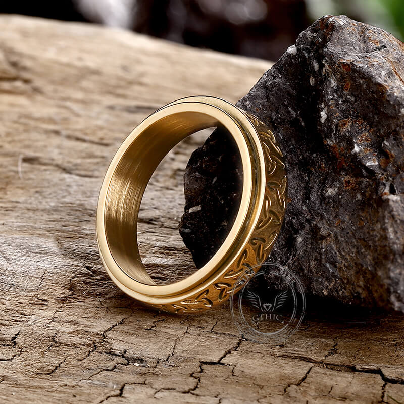 Celtic Knot Stainless Steel Spinner Ring | Gthic.com