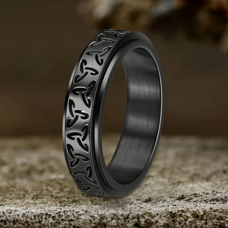 Celtic Knot Stainless Steel Spinner Ring | Gthic.com