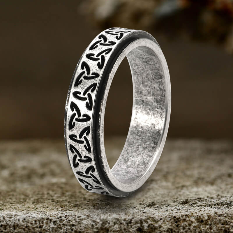 Celtic Knot Stainless Steel Spinner Ring | Gthic.com