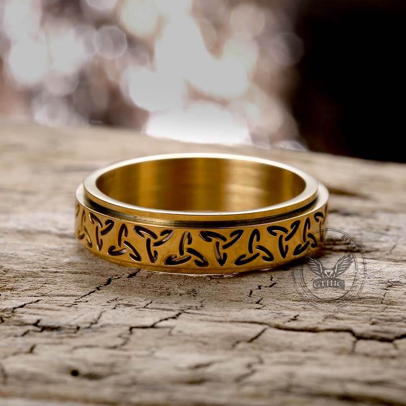 Celtic Knot Stainless Steel Spinner Ring | Gthic.com