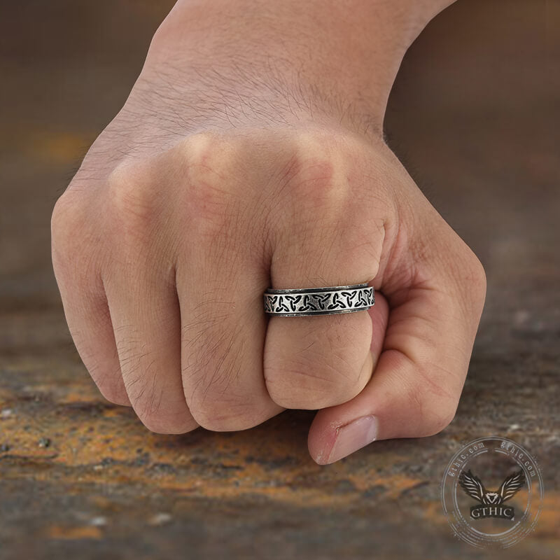 Celtic Knot Stainless Steel Spinner Ring | Gthic.com