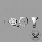 Celtic Knot Thor's Hammer Rune Sterling Silver Ring