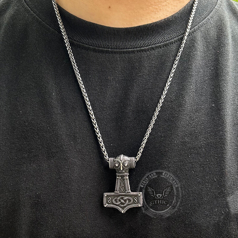 Celtic Knot Thor’s Hammer Stainless Steel Pendant