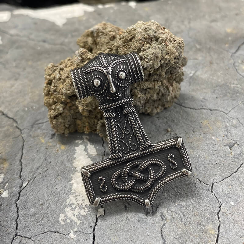 Celtic Knot Thor’s Hammer Stainless Steel Pendant | Gthic.com