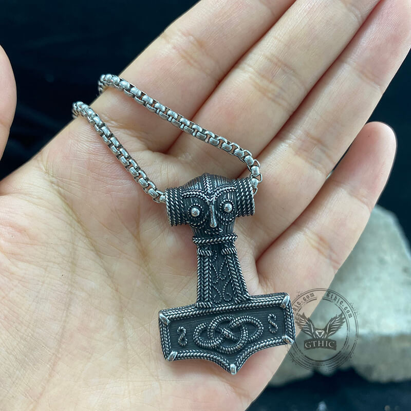 Celtic Knot Thor’s Hammer Stainless Steel Pendant