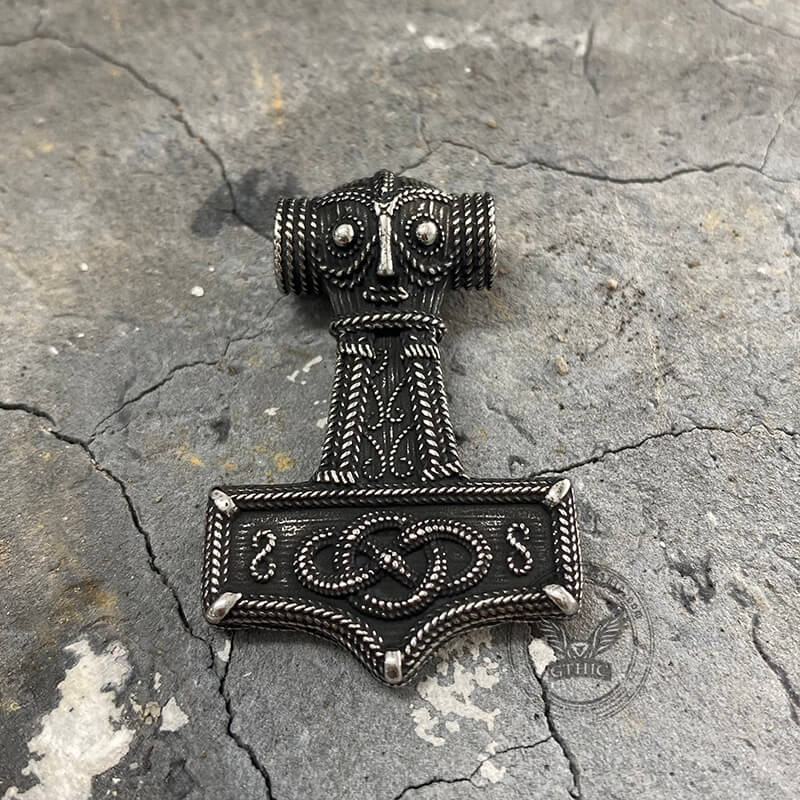 Celtic Knot Thor’s Hammer Stainless Steel Pendant | Gthic.com