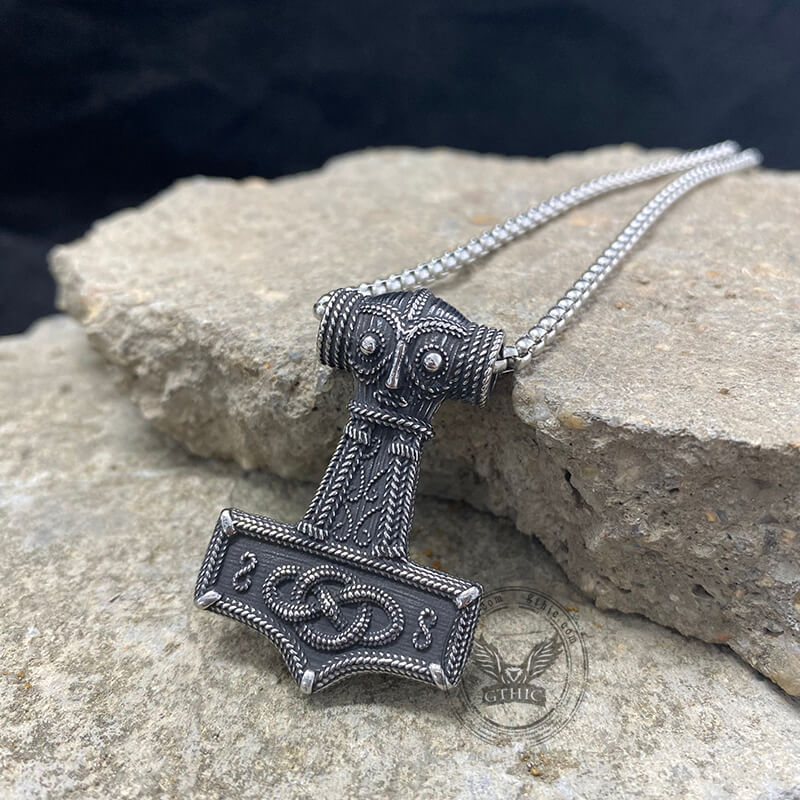 Celtic Knot Thor’s Hammer Stainless Steel Pendant | Gthic.com