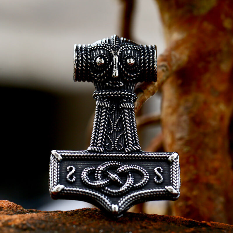 Celtic Knot Thor’s Hammer Stainless Steel Pendant | Gthic.com