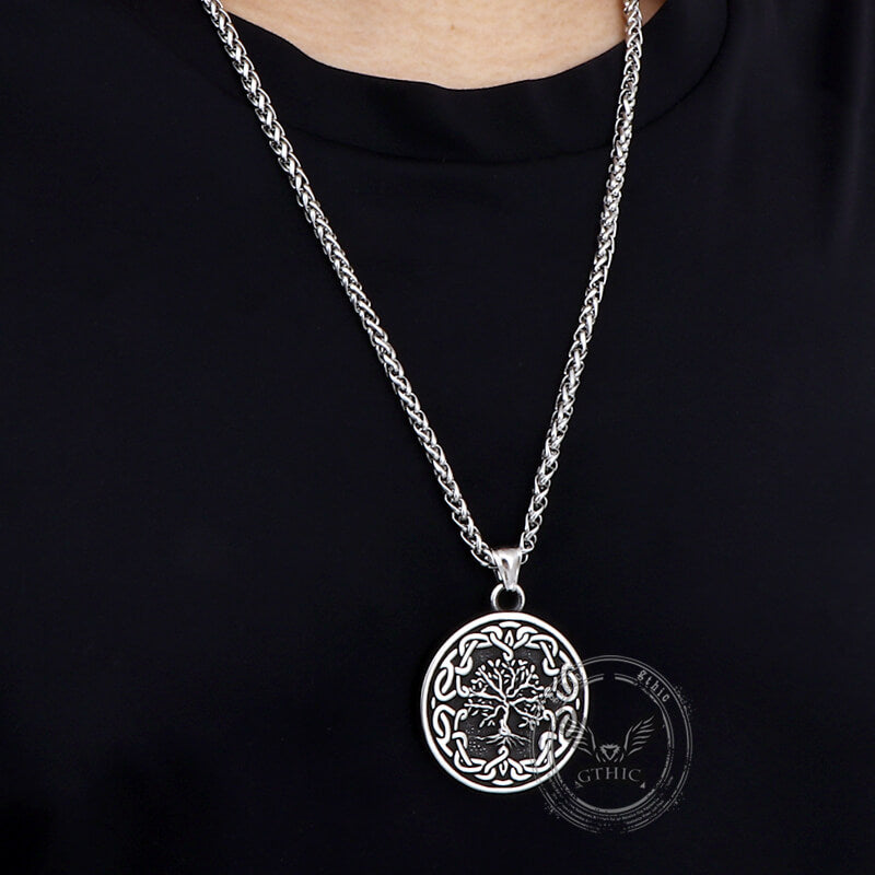 Celtic Knot Tree of Life Stainless Steel Pendant