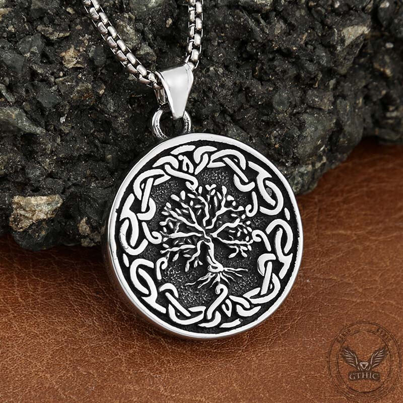 Celtic Knot Tree of Life Stainless Steel Pendant | Gthic.com