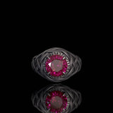 Celtic Knot Viking Rune Zircon Sterling Silver Ring