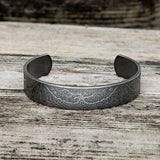 Celtic Knot Yggdrasil Stainless Steel Viking Cuff Bracelet | Gthic.com