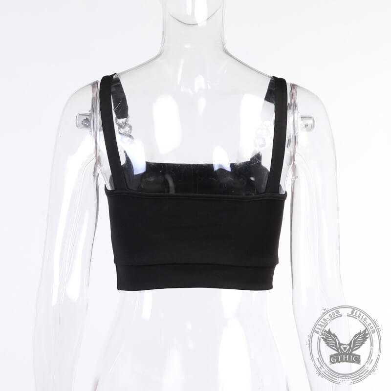 Chain-Detailed Crop Top