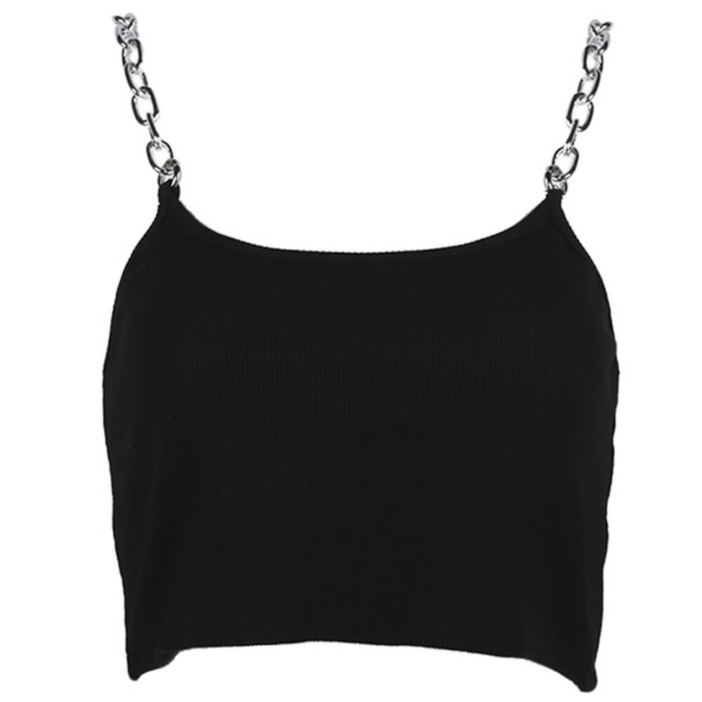 Chain-Detailed Crop Top