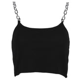 Chain-Detailed Crop Top
