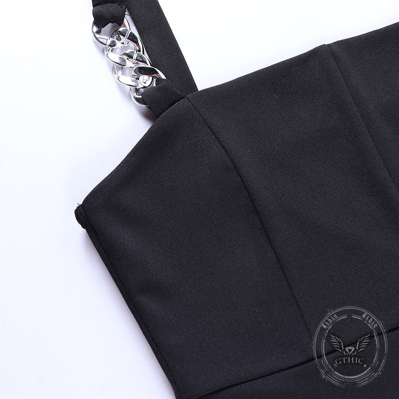 Chain-Detailed Crop Top