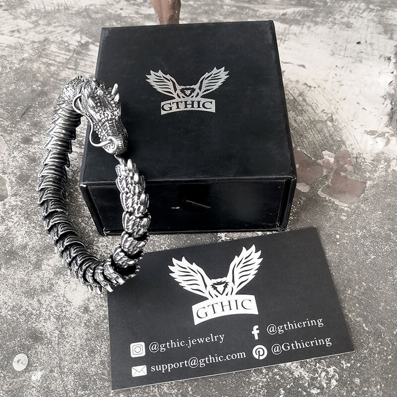 Chinese Dragon Stainless Steel Animal Bracelet