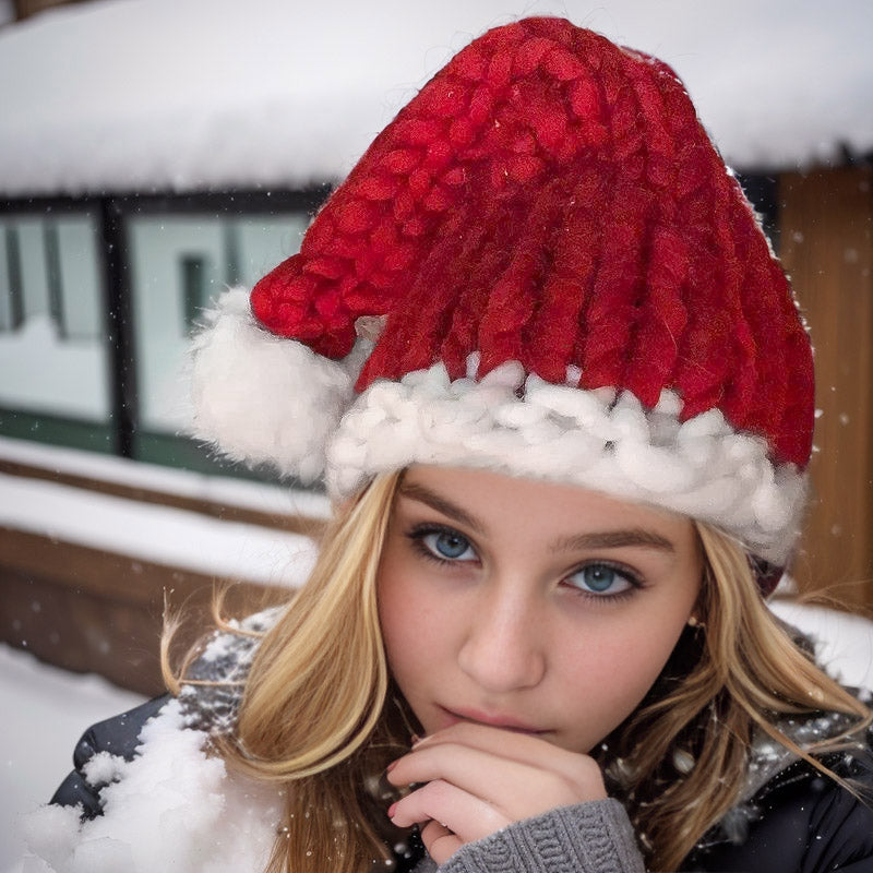 Christmas Red Knitted Santa Hat | Gthic.com