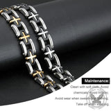 Classic Cross Stainless Steel Silicone Bracelet | Gthic.com