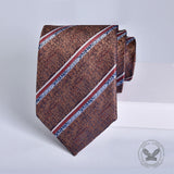 Classic Hand-Tied 8cm Men's Striped Jacquard Tie