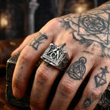 Classic Masonic Symbol Stainless Steel Signet Ring | Gthic.com