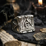 Classic Masonic Symbol Stainless Steel Signet Ring