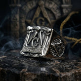 Classic Masonic Symbol Stainless Steel Signet Ring | Gthic.com