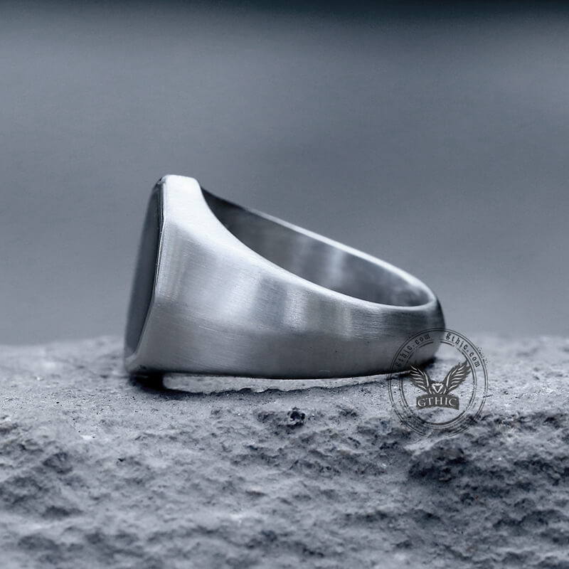 Classic Octagon Stainless Steel Ring | Gthic.com