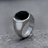 Classic Octagon Stainless Steel Ring | Gthic.com