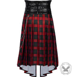 Classic Red And Black Plaid Men's Pleated Skirt | Gthic.com
