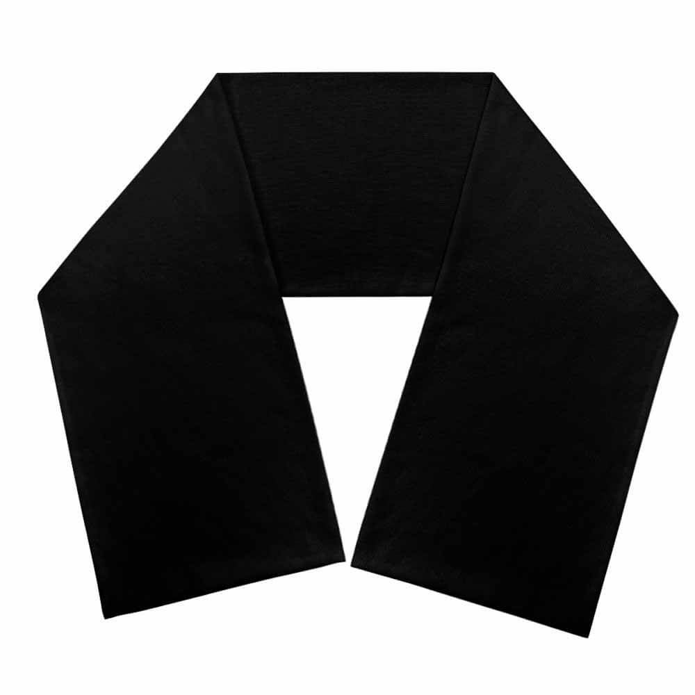 Classic Solid Black Warm Knitted Scarf | Gthic.com