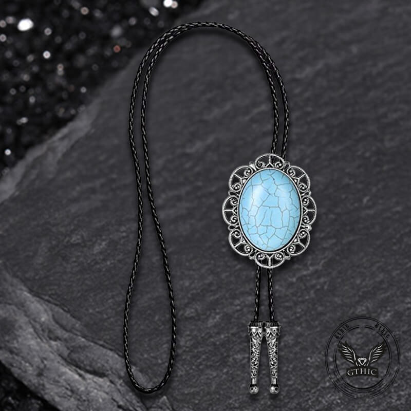 Classic Turquoise Western Cowboy Alloy Bolo Tie 01 | Gthic.com