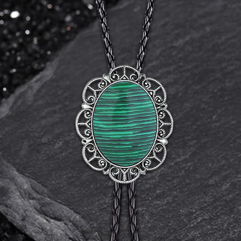 Classic Turquoise Western Cowboy Alloy Bolo Tie