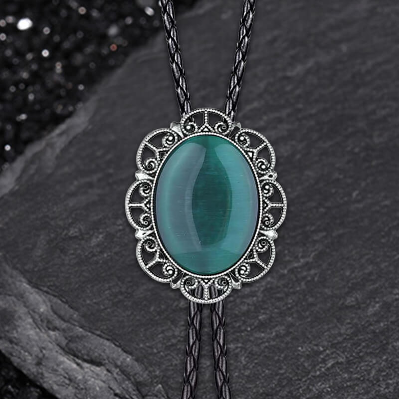 Classic Turquoise Western Cowboy Alloy Bolo Tie