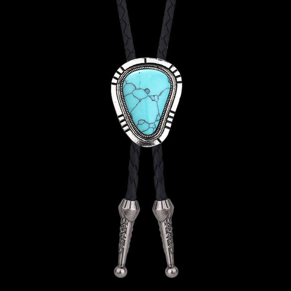 Corbata De Cuero Estilo Western Con Colgante De Calavera - Unisex, Para Fiestas O Regalo