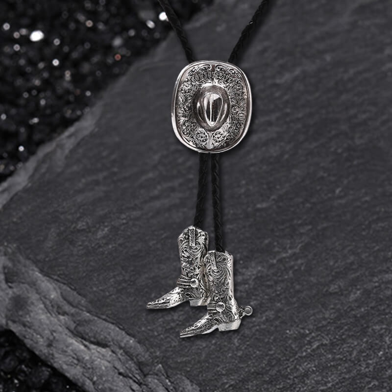 Classic Western Cowboy Hat Alloy Bolo Tie | Gthic.com