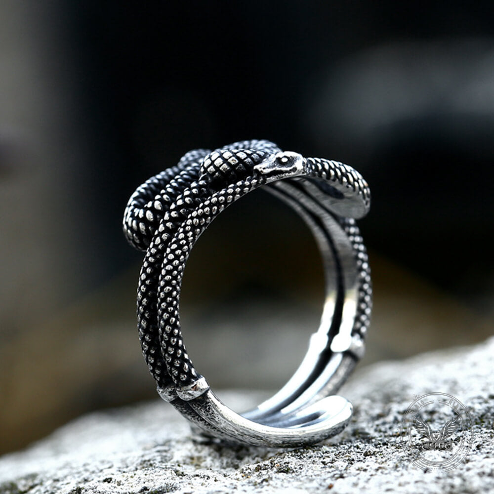 Cobra Twist Snake Stainless Steel Ring