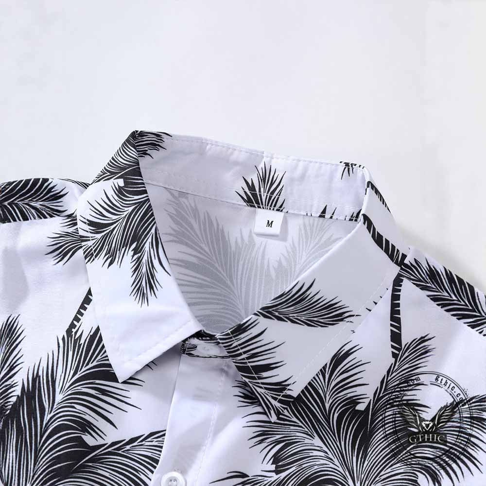 Coconut Tree Casual Vacation Shirt and Shorts Set