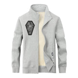 Coffin With Flower Stand Collar Zip Cardigan | Gthic.com