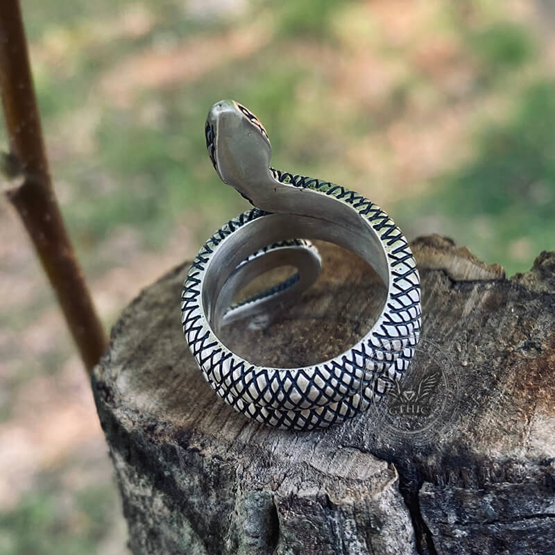 Coiled Snake Sterling Silver Ring