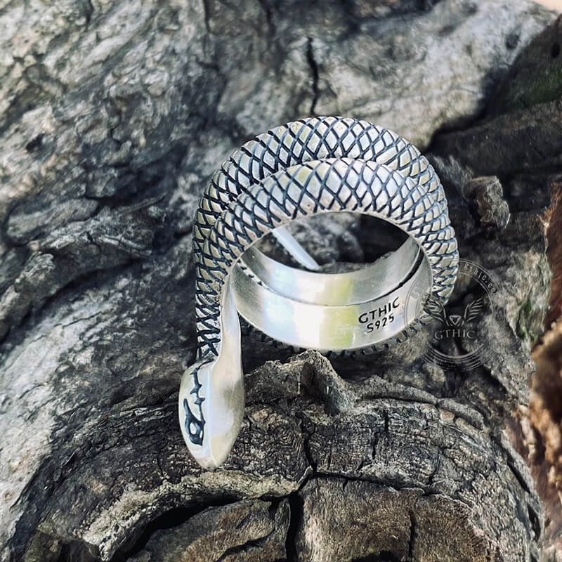 Coiled Snake Sterling Silver Ring
