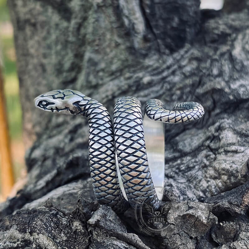 Coiled Snake Sterling Silver Ring