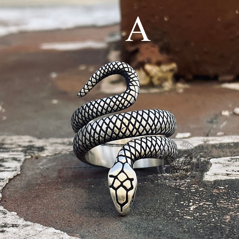 Coiled Snake Sterling Silver Ring