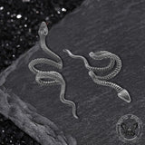 Coiled Wild Snake Stainless Steel Ear Cuffs | Gthic.com