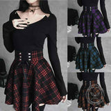 College Style Plaid High Waist Pleated Skirt 01 | Gthic.com