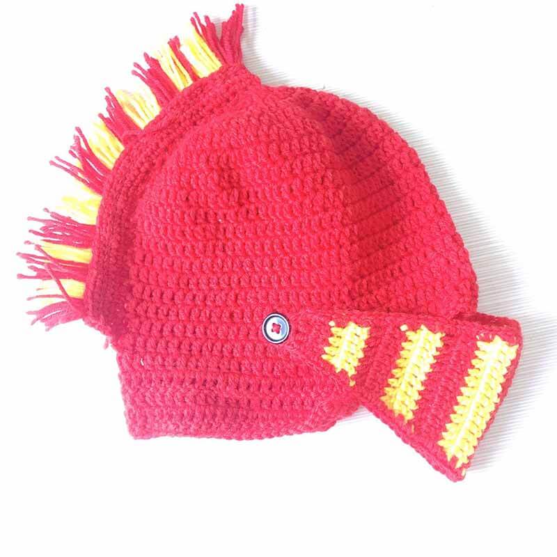 Color Block Knitted Mohawk Beanie Hat