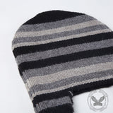 Color Block Stripes Knit Trapper Hat