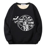 Colorful Bat Skull Letters Crew Collar Sweatshirt 01 | Gthic.com